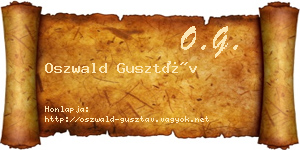Oszwald Gusztáv névjegykártya