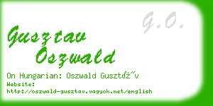 gusztav oszwald business card